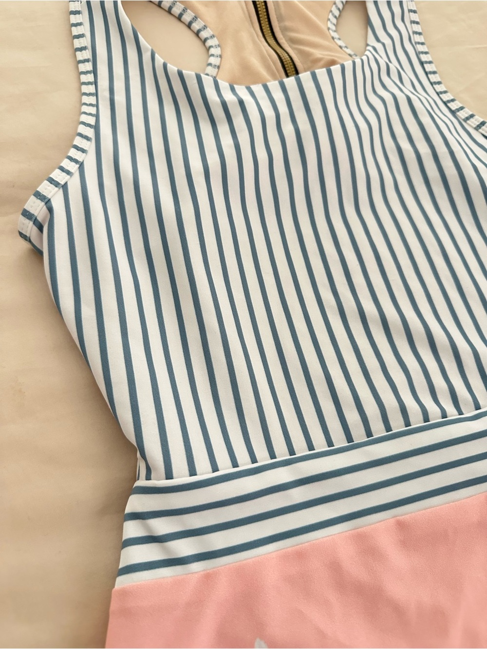 Albion Fit Island Fever Castaway One Piece Swimsuit Stripe Floral Size L - Picture 4 of 10